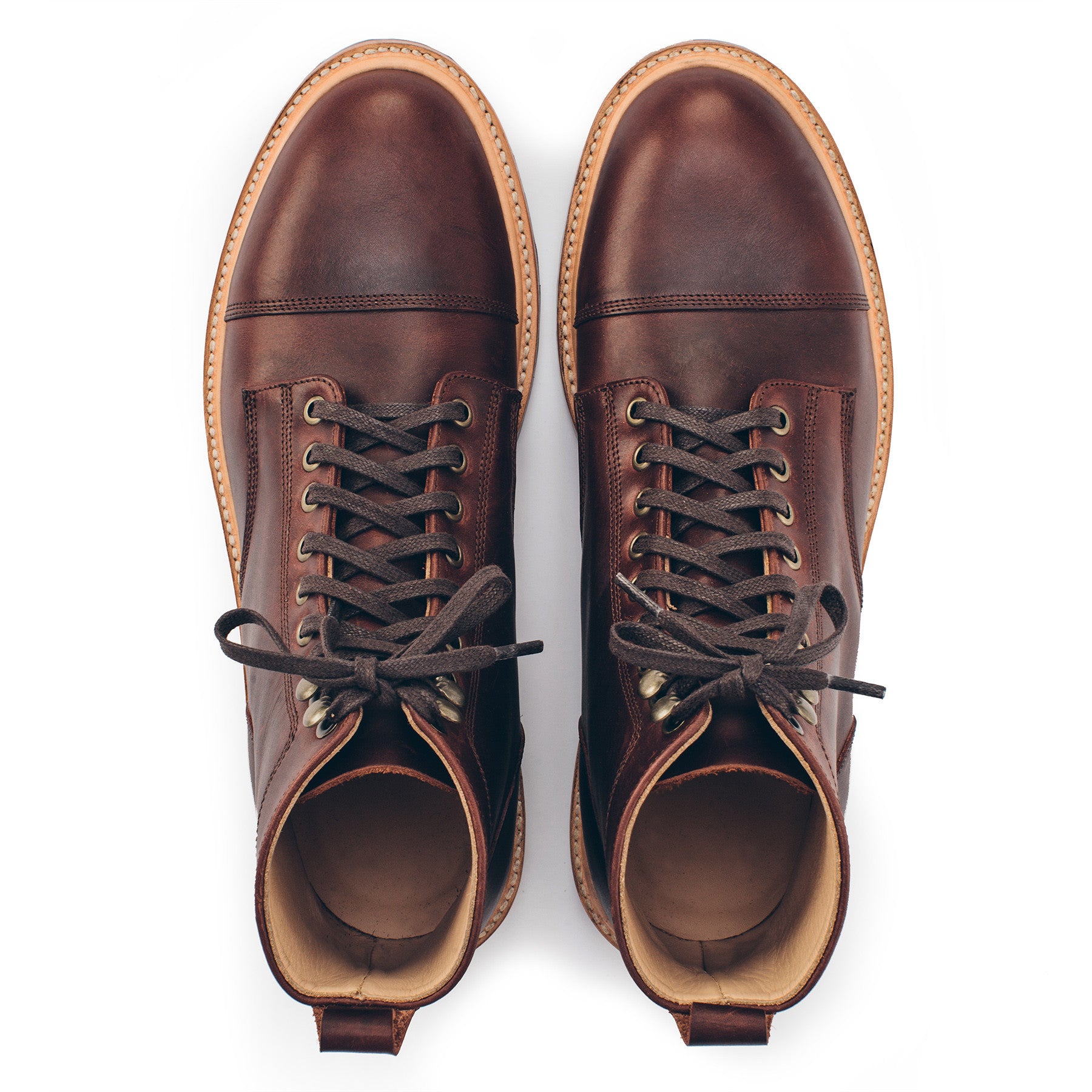 The Cap Toe Moto Boot in Brown Steerhide: Alternate Image 7, Footwear by Taylor Stitch
