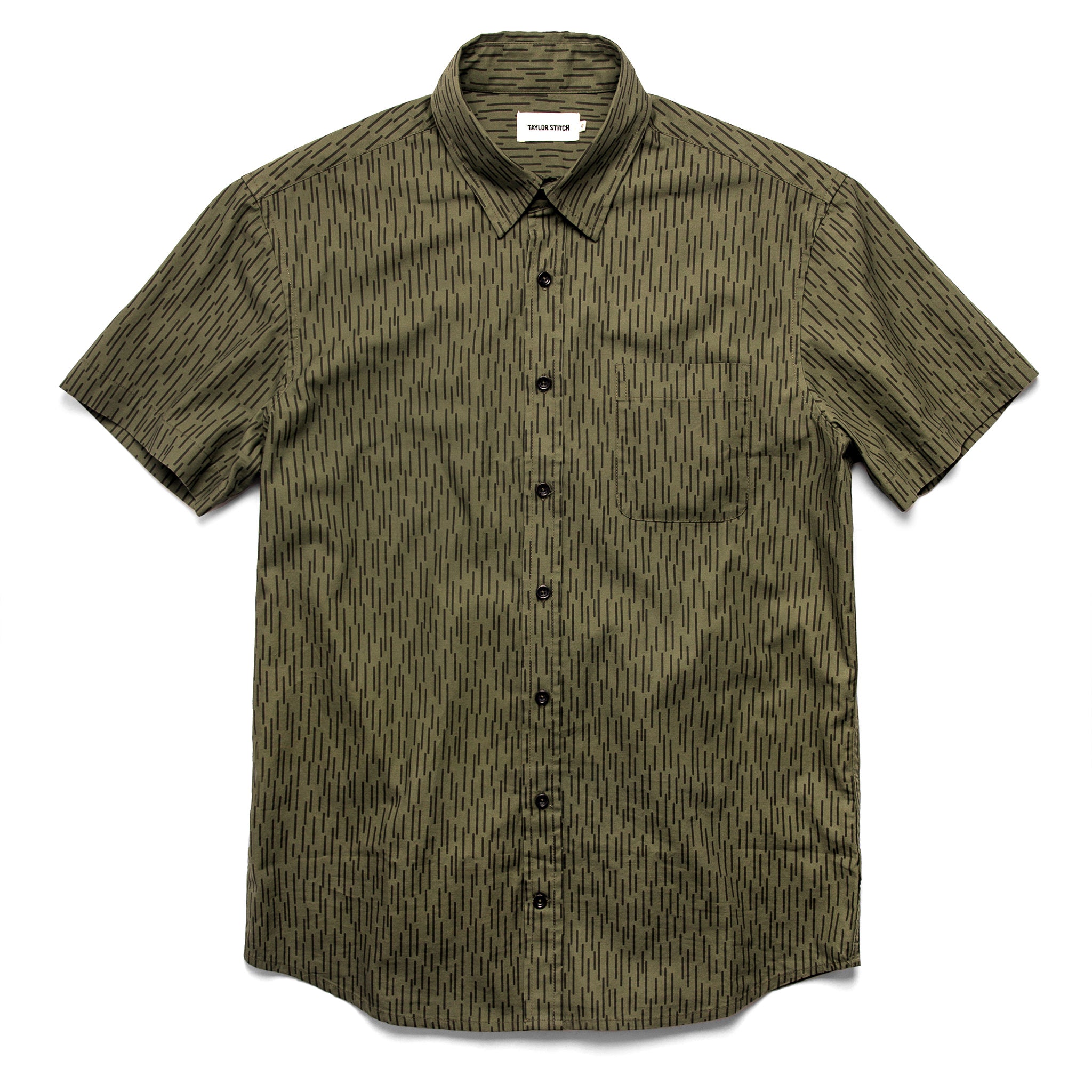 The Short Sleeve California in Rain Drop Camo: Featured Image, Wovens by Taylor Stitch