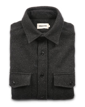 The Maritime Shirt Jacket in Charcoal: Featured Image, Wovens by Taylor Stitch