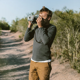The Merino Henley in Charcoal - featured image