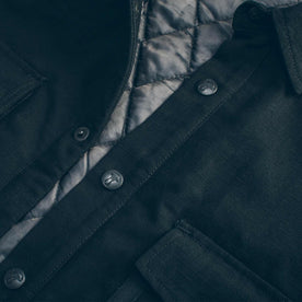 The Chore Jacket in Black Ripstop Canvas: Alternate Image 2