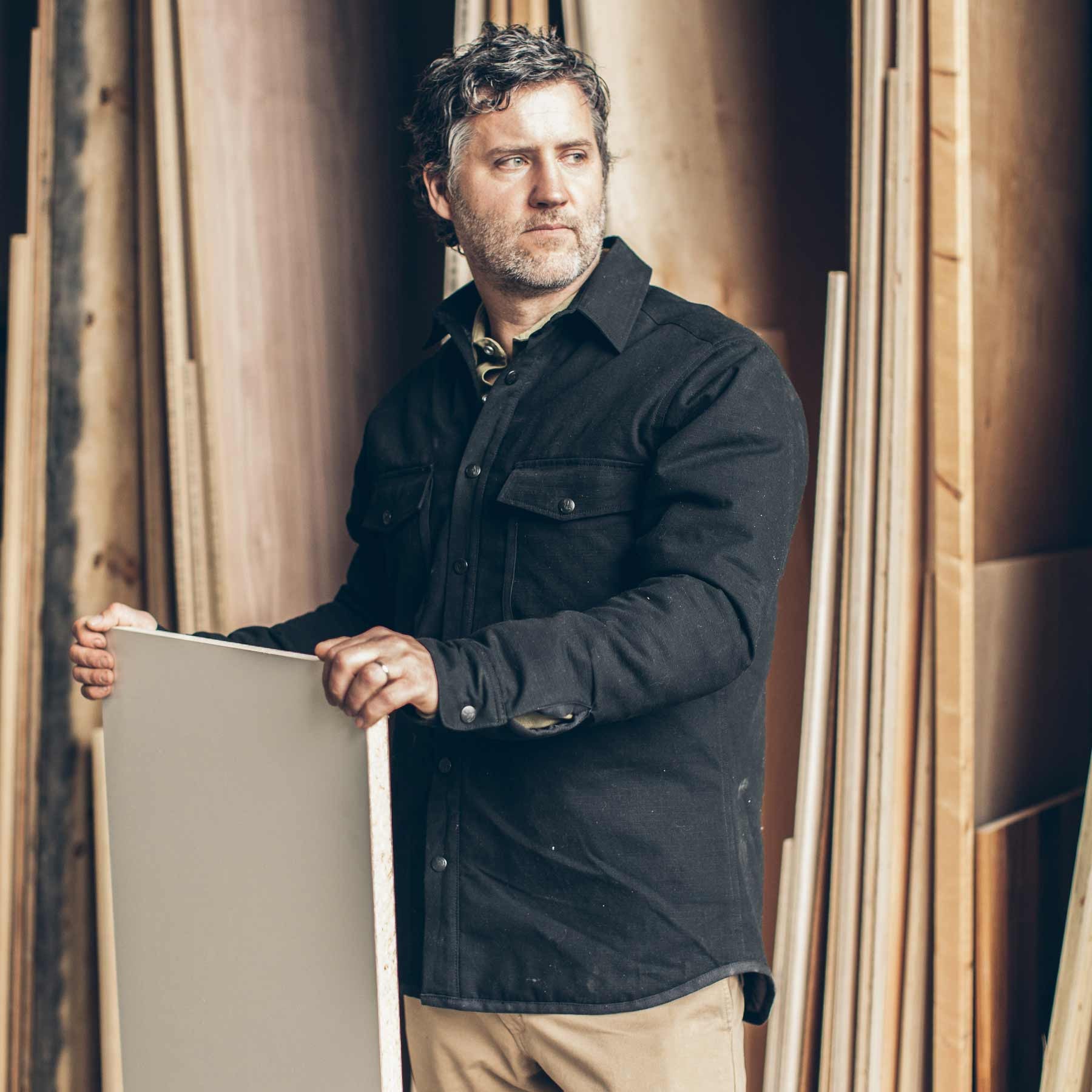 The Chore Jacket in Black Ripstop Canvas: Alternate Image 1, Outerwear by Taylor Stitch