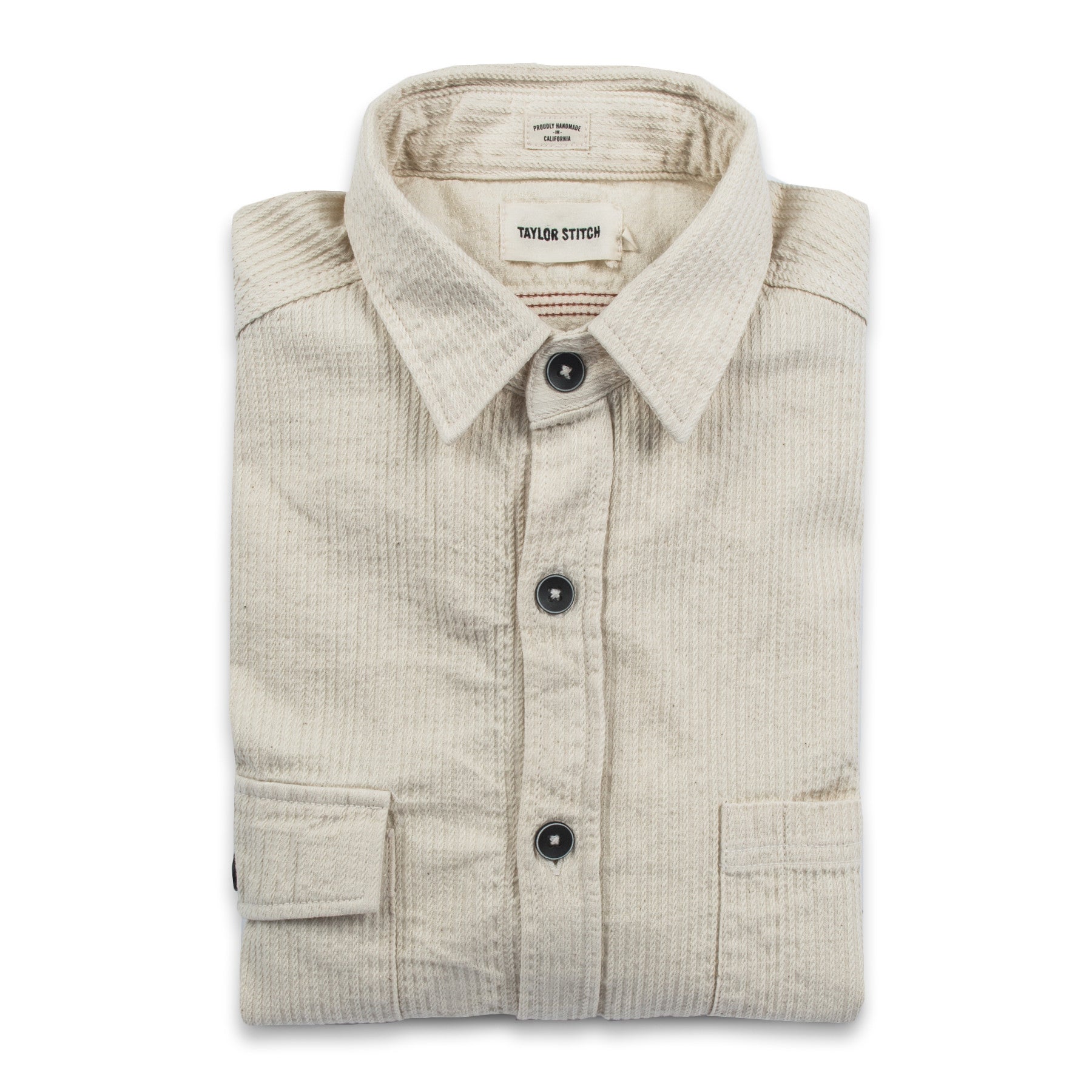 The Utility Shirt in Cone Mills Corded Natural: Featured Image, Wovens by Taylor Stitch