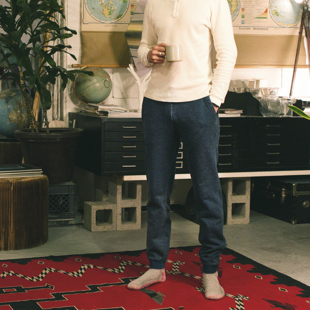 Sea Washed Indigo Fleece Sweatpants: Alternate Image 6, Pants by Taylor Stitch