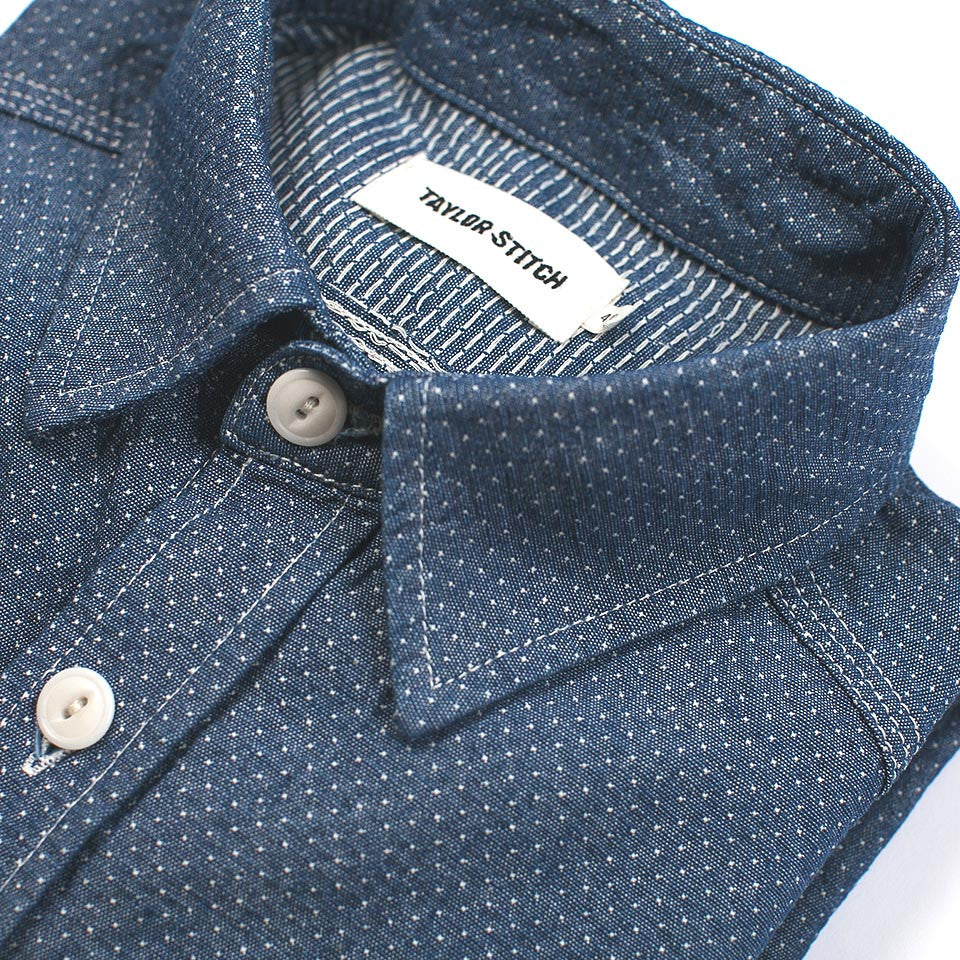 Indigo Jacquard Dot Utility Shirt: Alternate Image 1, Wovens by Taylor Stitch
