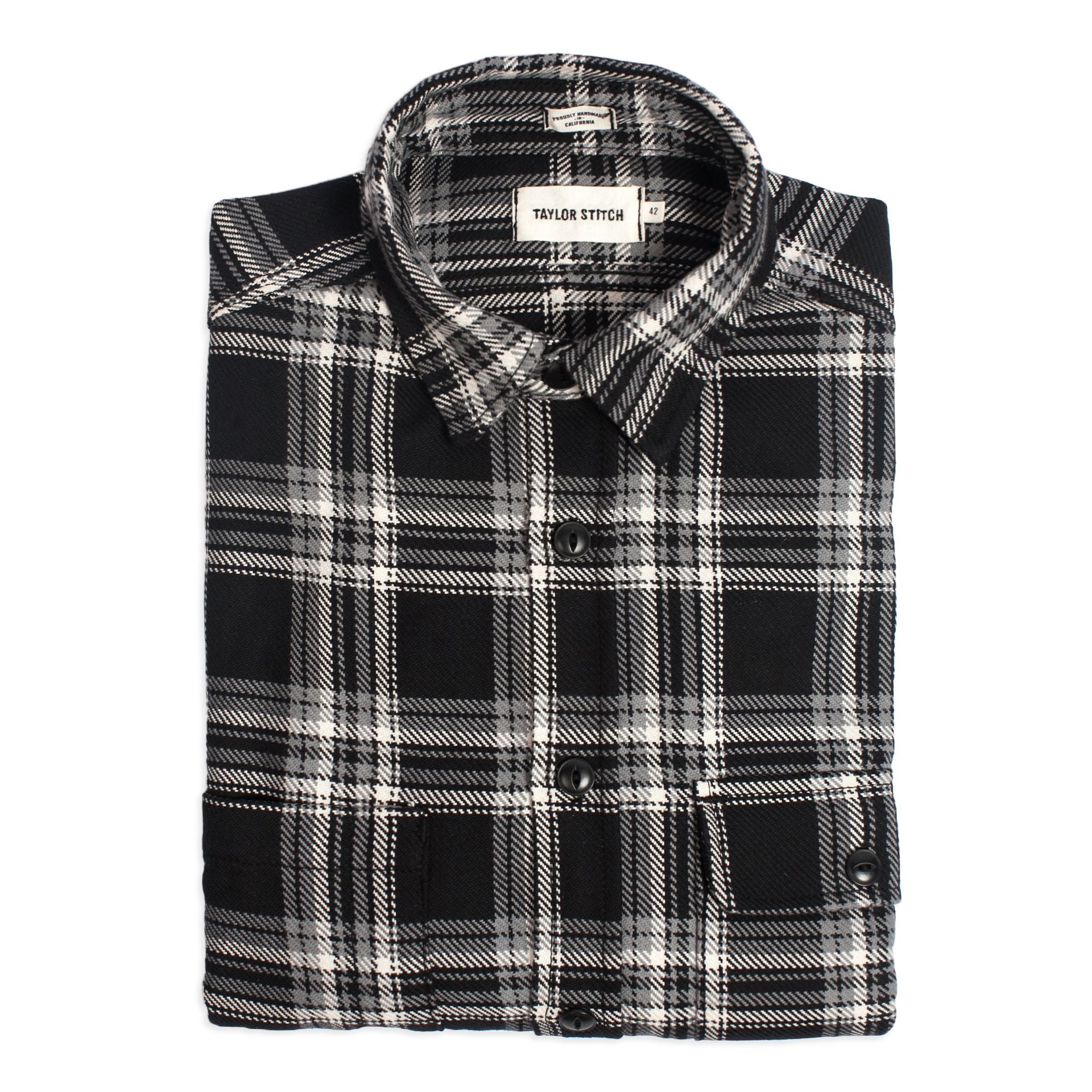 The Triple Needle Moto Utility Shirt in Black: Featured Image, Wovens by Taylor Stitch
