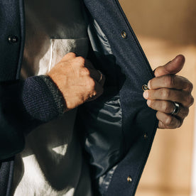 The Golden Bear Snap Bomber in Midnight Wool: Alternate Image 5