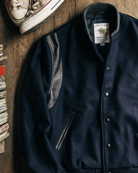 The Golden Bear Snap Bomber in Midnight Wool: Alternate Image 3, Outerwear by Taylor Stitch