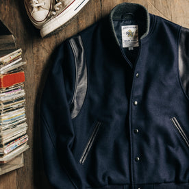 The Golden Bear Snap Bomber in Midnight Wool: Alternate Image 3