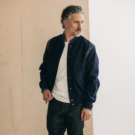 The Golden Bear Snap Bomber in Midnight Wool: Alternate Image 1