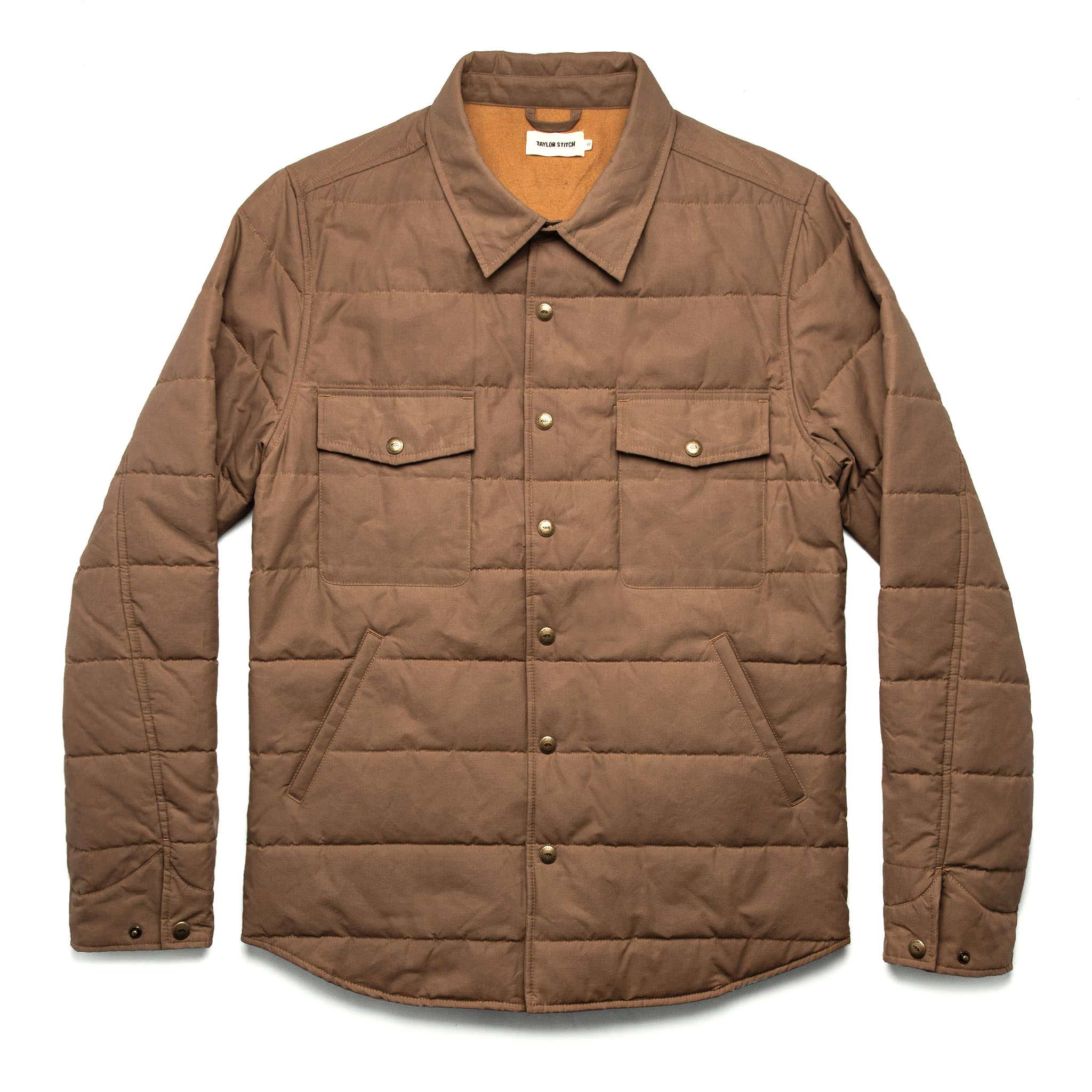 The Garrison Shirt Jacket in British Khaki Dry Wax: Featured Image, Outerwear by Taylor Stitch