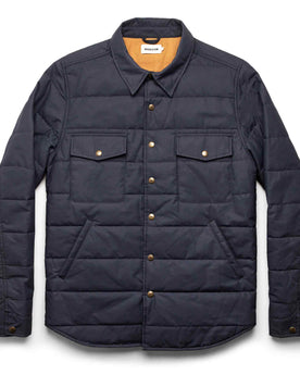 The Garrison Shirt Jacket in Navy Dry Wax: Featured Image, Outerwear by Taylor Stitch