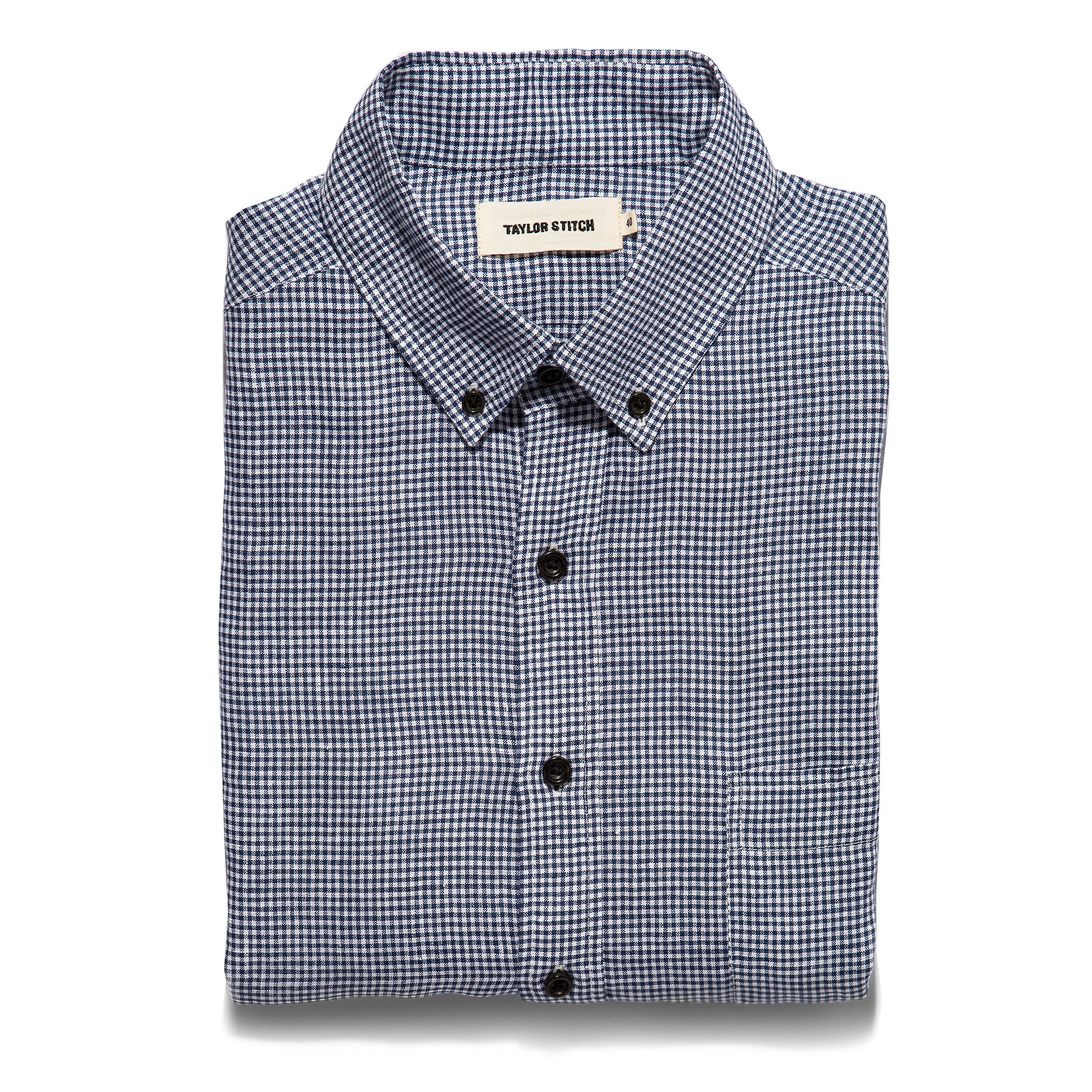 The Jack in Navy Mini Gingham Linen: Featured Image, Wovens by Taylor Stitch