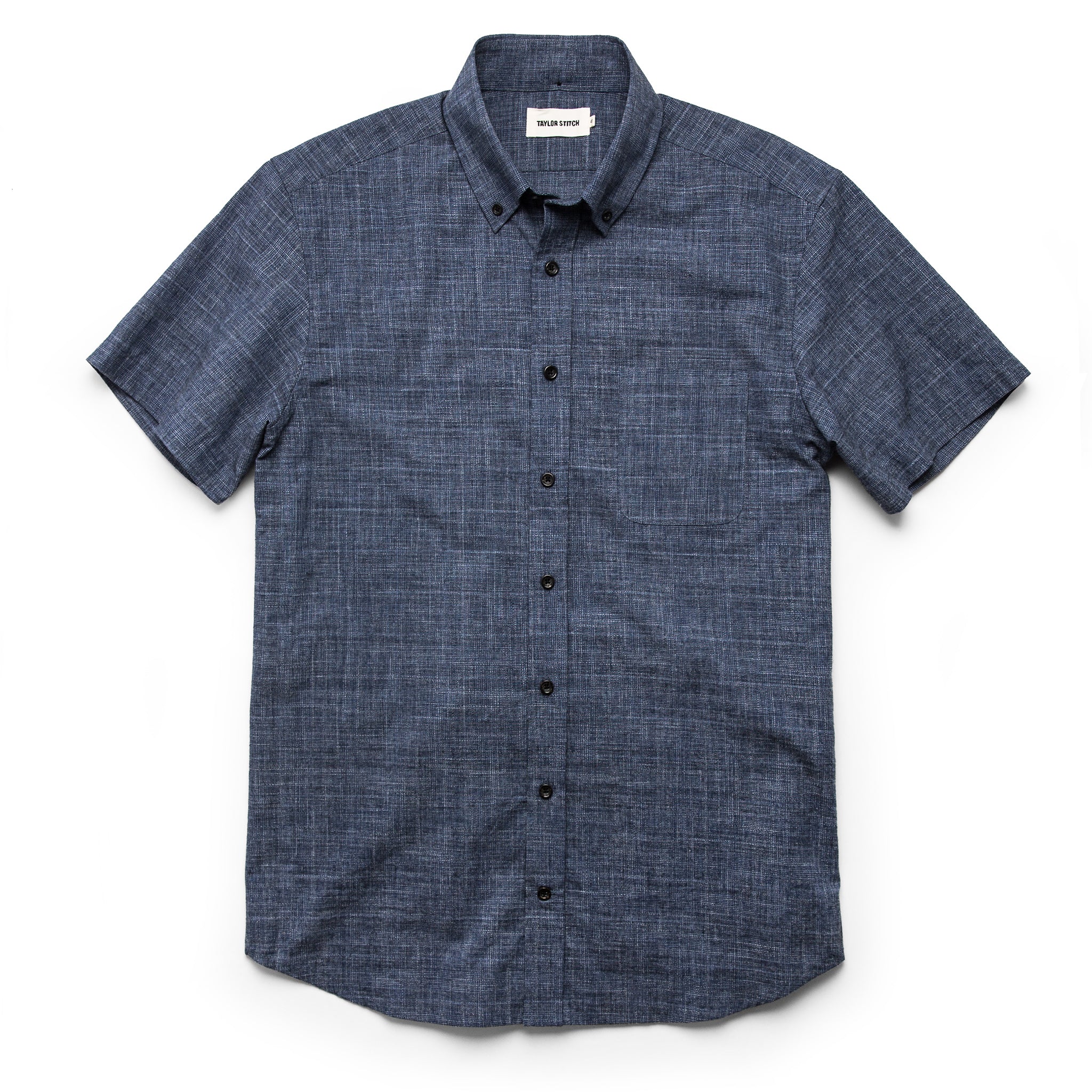 The Short Sleeve Jack in Navy Slub Glen Plaid: Featured Image, Wovens by Taylor Stitch