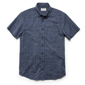 The Short Sleeve Jack in Navy Slub Glen Plaid - featured image