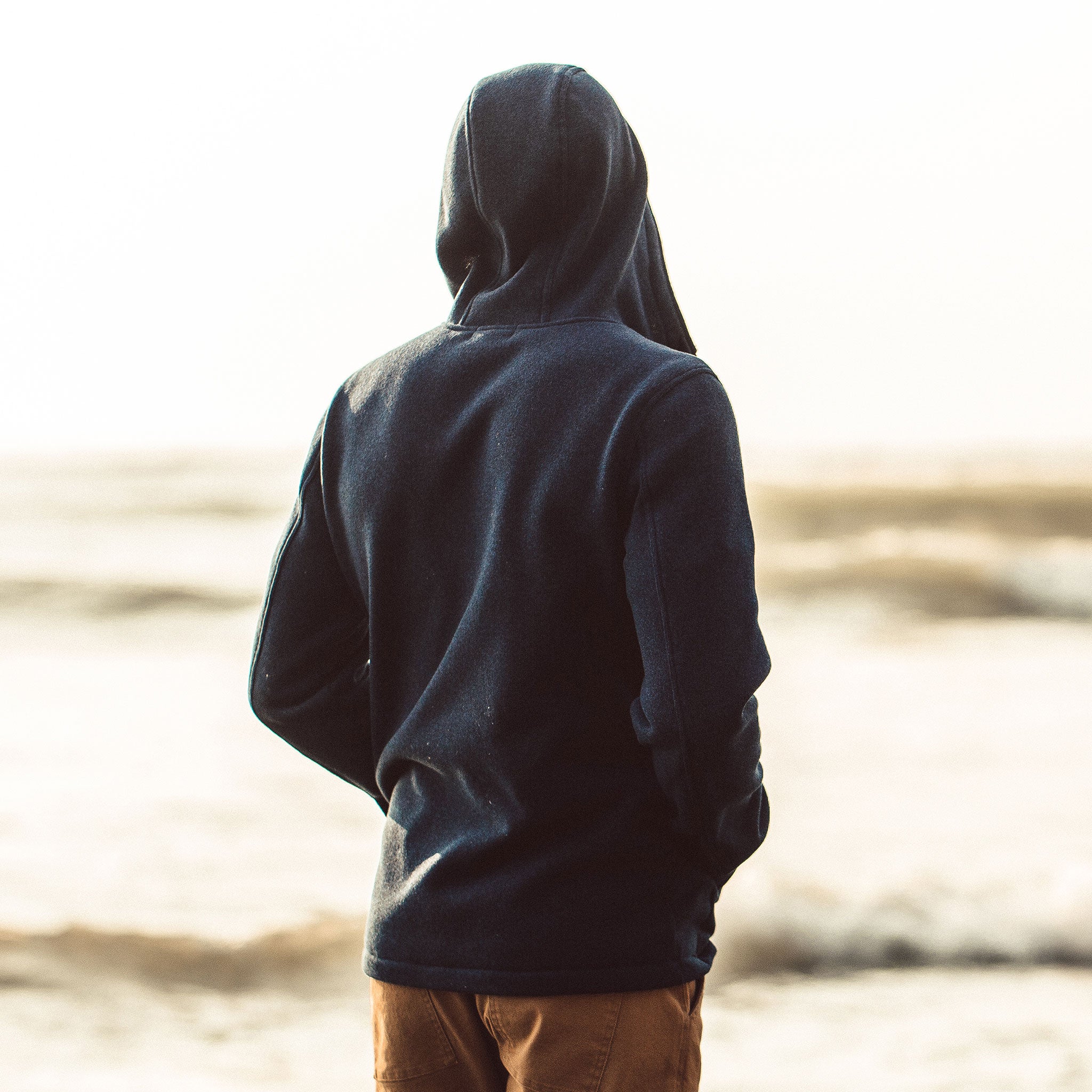 The Big Sur Hoodie in Heather Navy: Alternate Image 5, Knits by Taylor Stitch