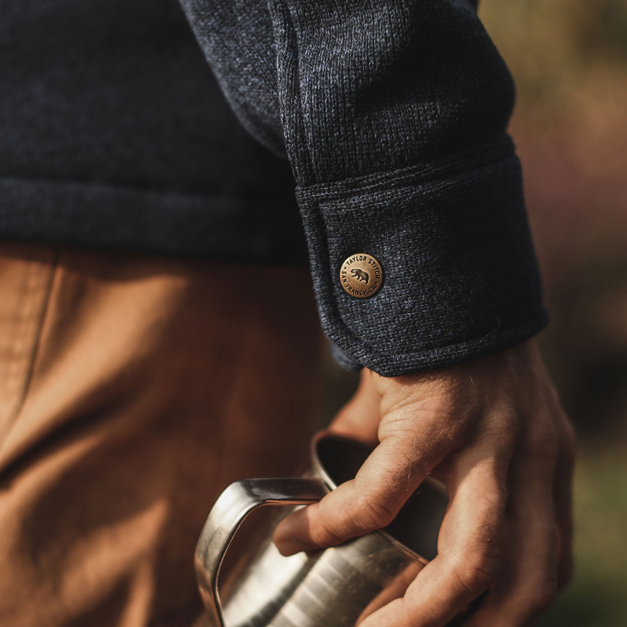 The Big Sur Hoodie in Heather Navy: Alternate Image 4, Knits by Taylor Stitch