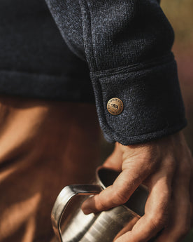 The Big Sur Hoodie in Heather Navy: Alternate Image 4, Knits by Taylor Stitch