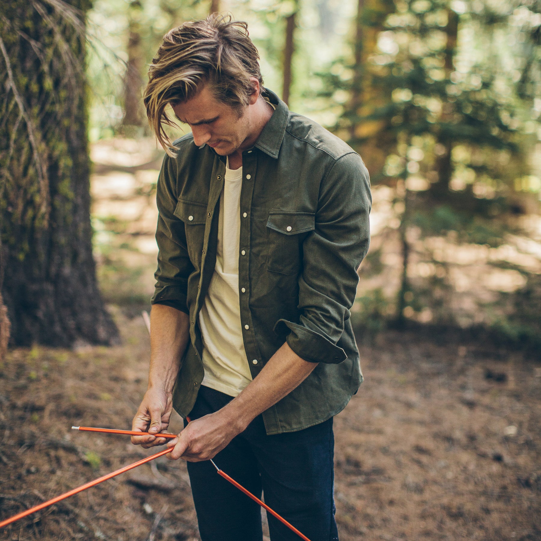 The Glacier Shirt in Olive Twill: Alternate Image 4, Wovens by Taylor Stitch