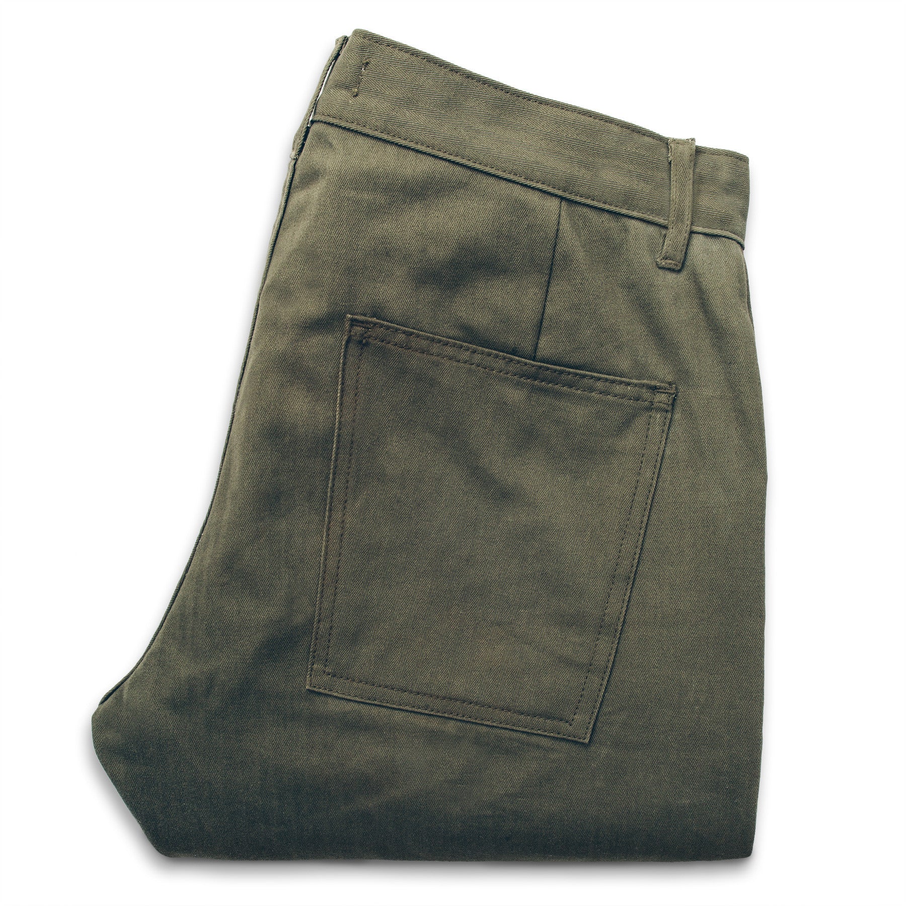 The Camp Pant in Olive Drab Herringbone: Alternate Image 3, Pants by Taylor Stitch