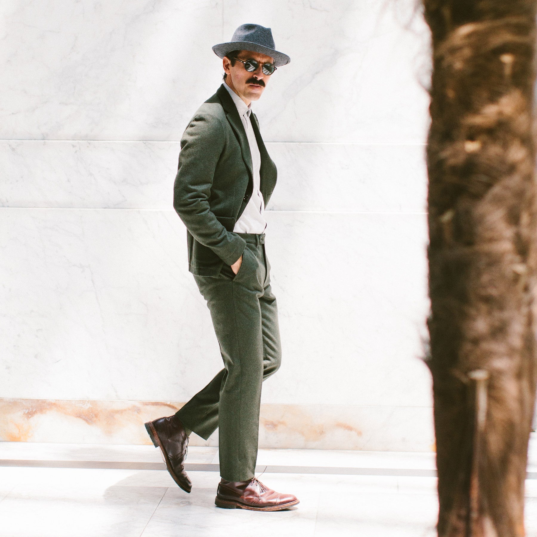 The Telegraph Trouser in Olive Wool: Alternate Image 6, Pants by Taylor Stitch