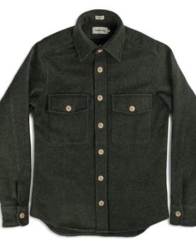 The Maritime Shirt Jacket in Moss Donegal Wool: Alternate Image 2, Wovens by Taylor Stitch