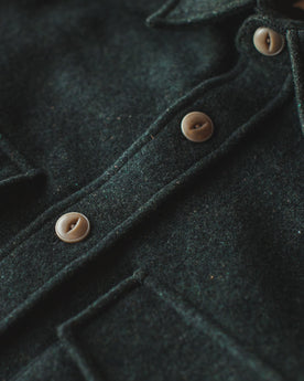 The Maritime Shirt Jacket in Moss Donegal Wool: Alternate Image 1, Wovens by Taylor Stitch