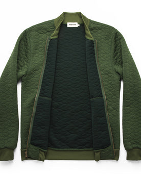 The Inverness Bomber in Olive Knit Quilt: Alternate Image 6, Outerwear by Taylor Stitch