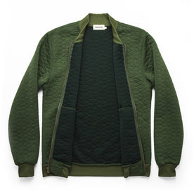 The Inverness Bomber in Olive Knit Quilt: Alternate Image 6