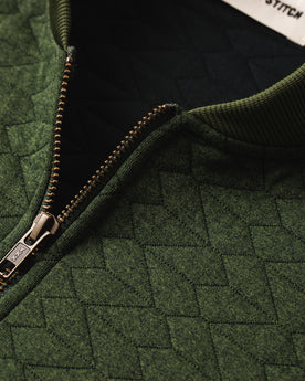 The Inverness Bomber in Olive Knit Quilt: Alternate Image 5, Outerwear by Taylor Stitch