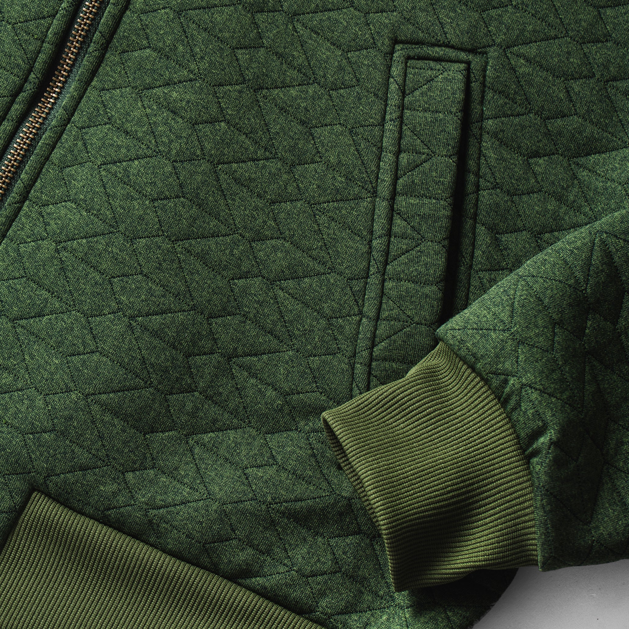The Inverness Bomber in Olive Knit Quilt: Alternate Image 8, Outerwear by Taylor Stitch