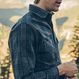 The Crater Shirt in Charcoal & Navy Plaid