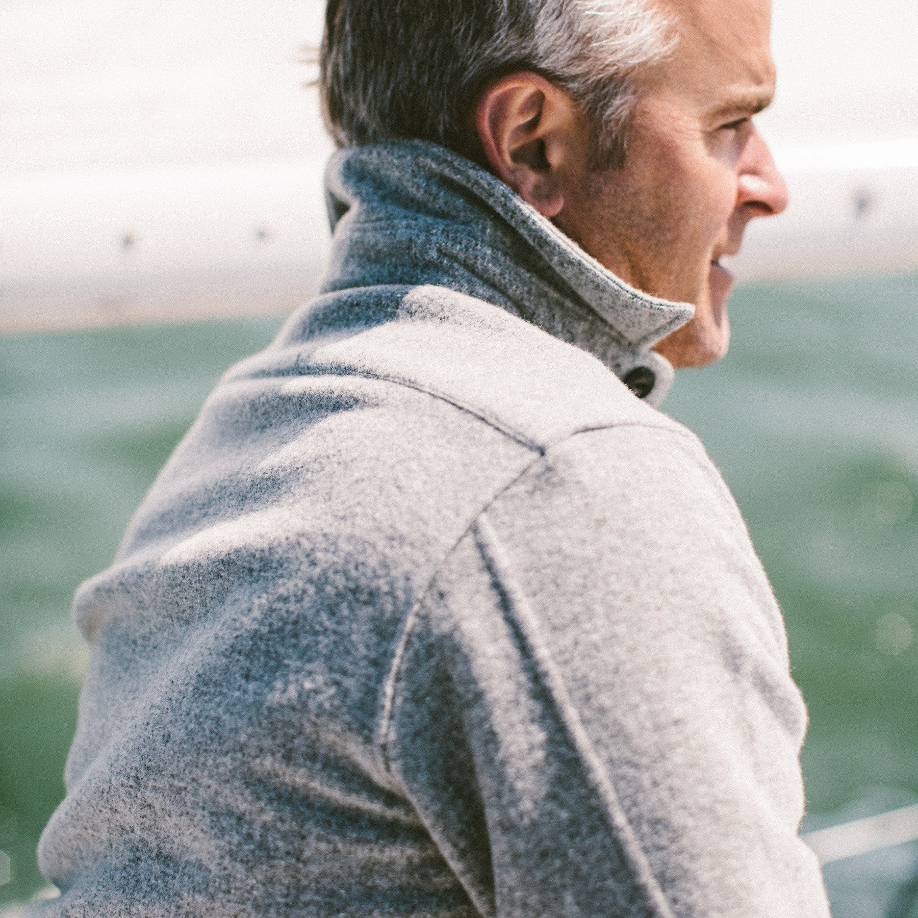 The Maritime Shirt Jacket in Ash Donegal Lambswool: Alternate Image 5, Outerwear by Taylor Stitch