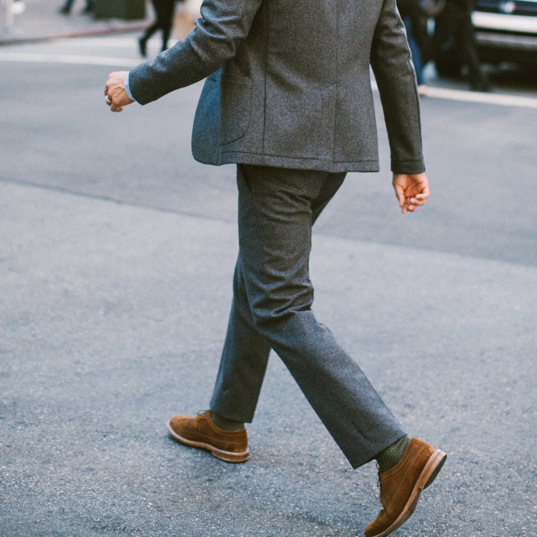 The Telegraph Trouser in Grey Wool: Alternate Image 4, Pants by Taylor Stitch