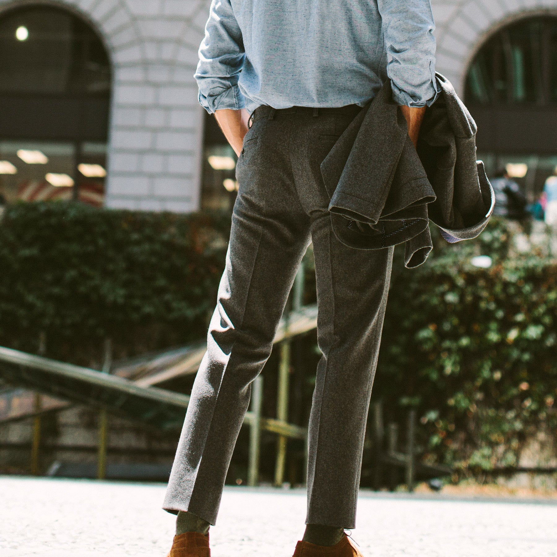The Telegraph Trouser in Grey Wool: Alternate Image 6, Pants by Taylor Stitch