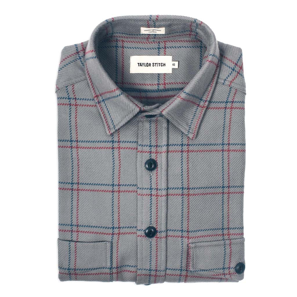 The Crater Shirt in Ash Plaid: Featured Image, Wovens by Taylor Stitch