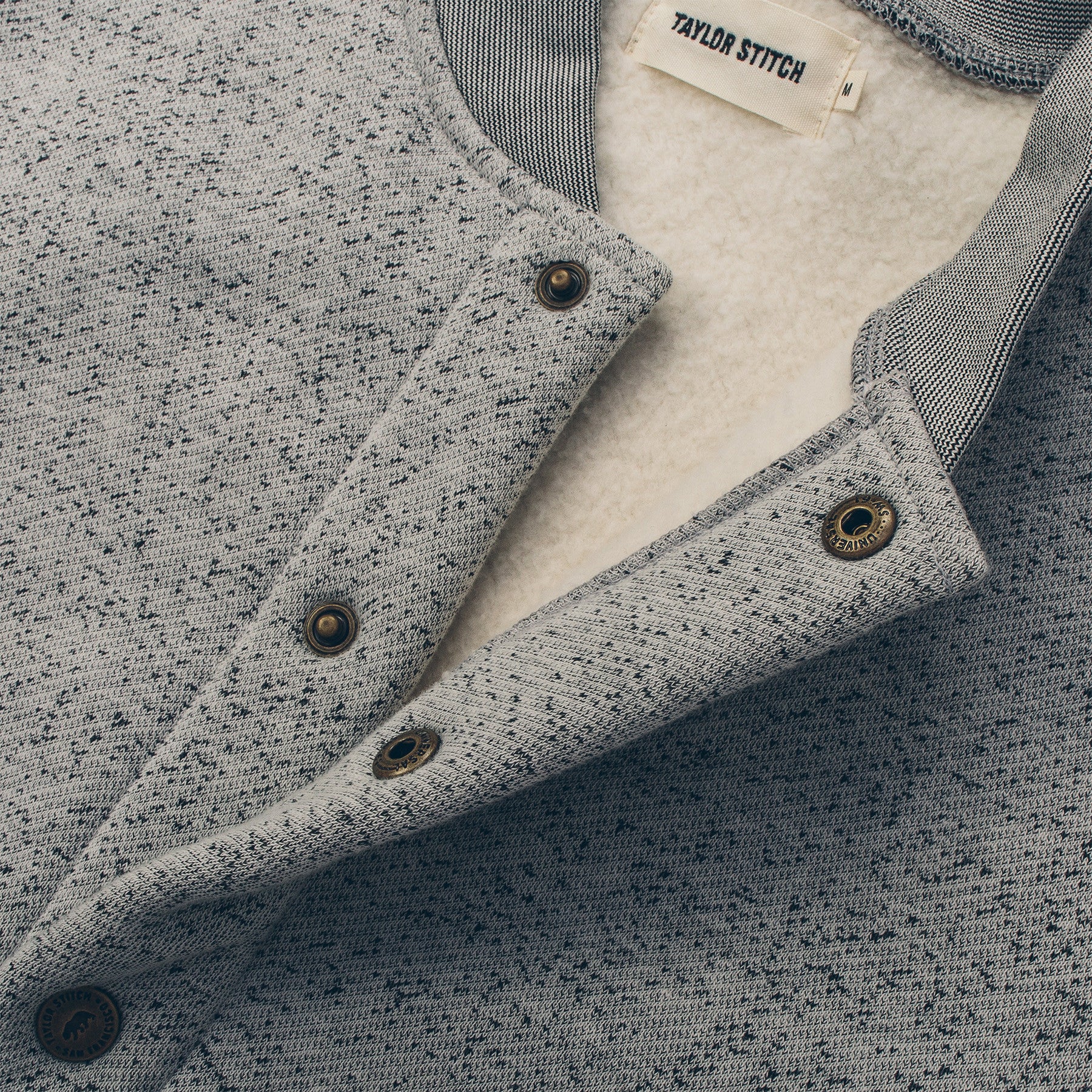 The Bomber in White Fleck Fleece: Alternate Image 1, Mens by Taylor Stitch