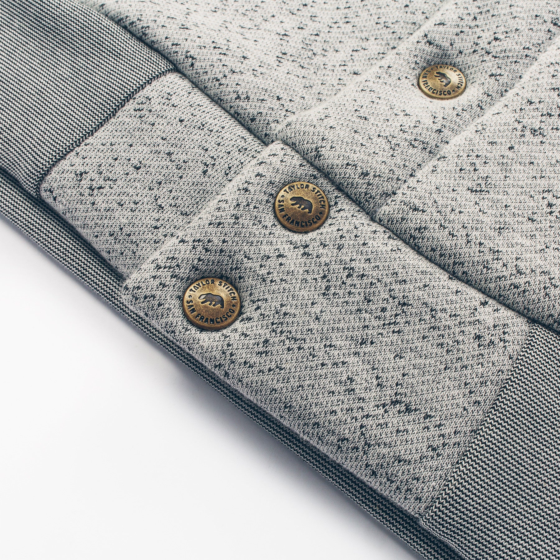 The Bomber in White Fleck Fleece: Alternate Image 3, Mens by Taylor Stitch