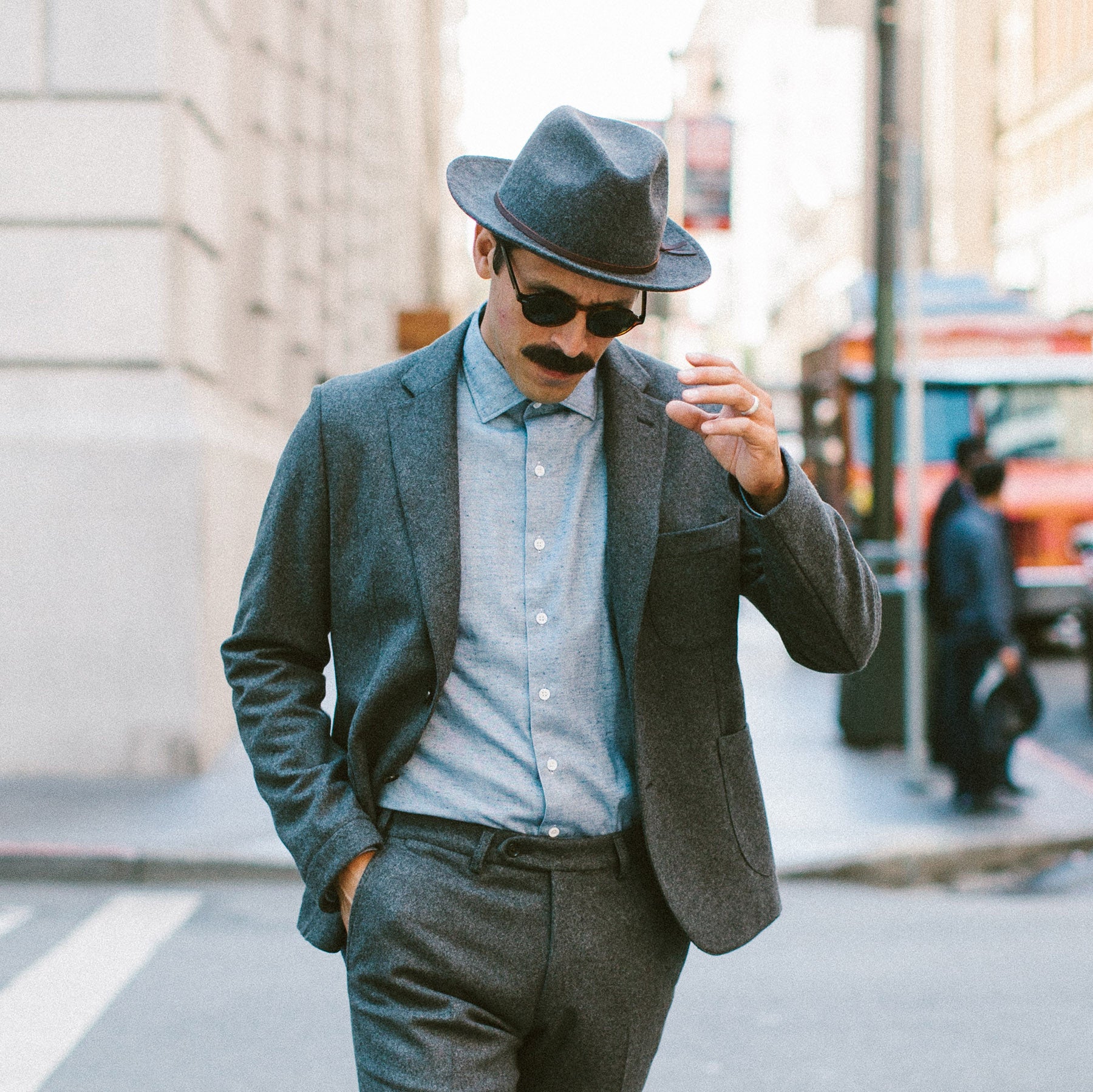 The Luke Fedora in Grey: Alternate Image 1, Basics by Taylor Stitch
