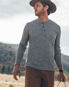 The Henley in Ash Merino Waffle: Alternate Image 2, Mens by Taylor Stitch