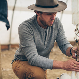 The Henley in Ash Merino Waffle - featured image