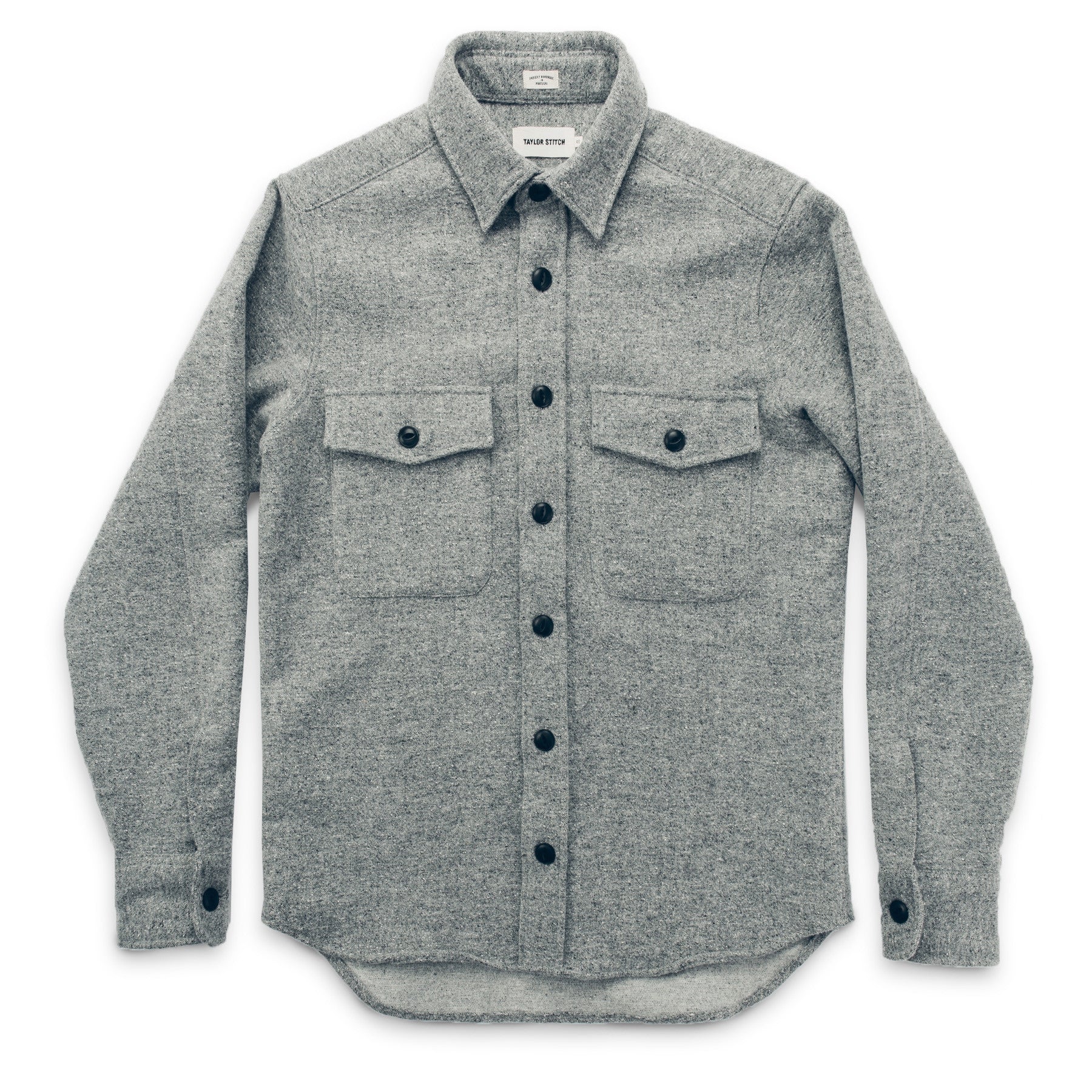 The Maritime Shirt Jacket in Ash Donegal Lambswool: Alternate Image 7, Outerwear by Taylor Stitch