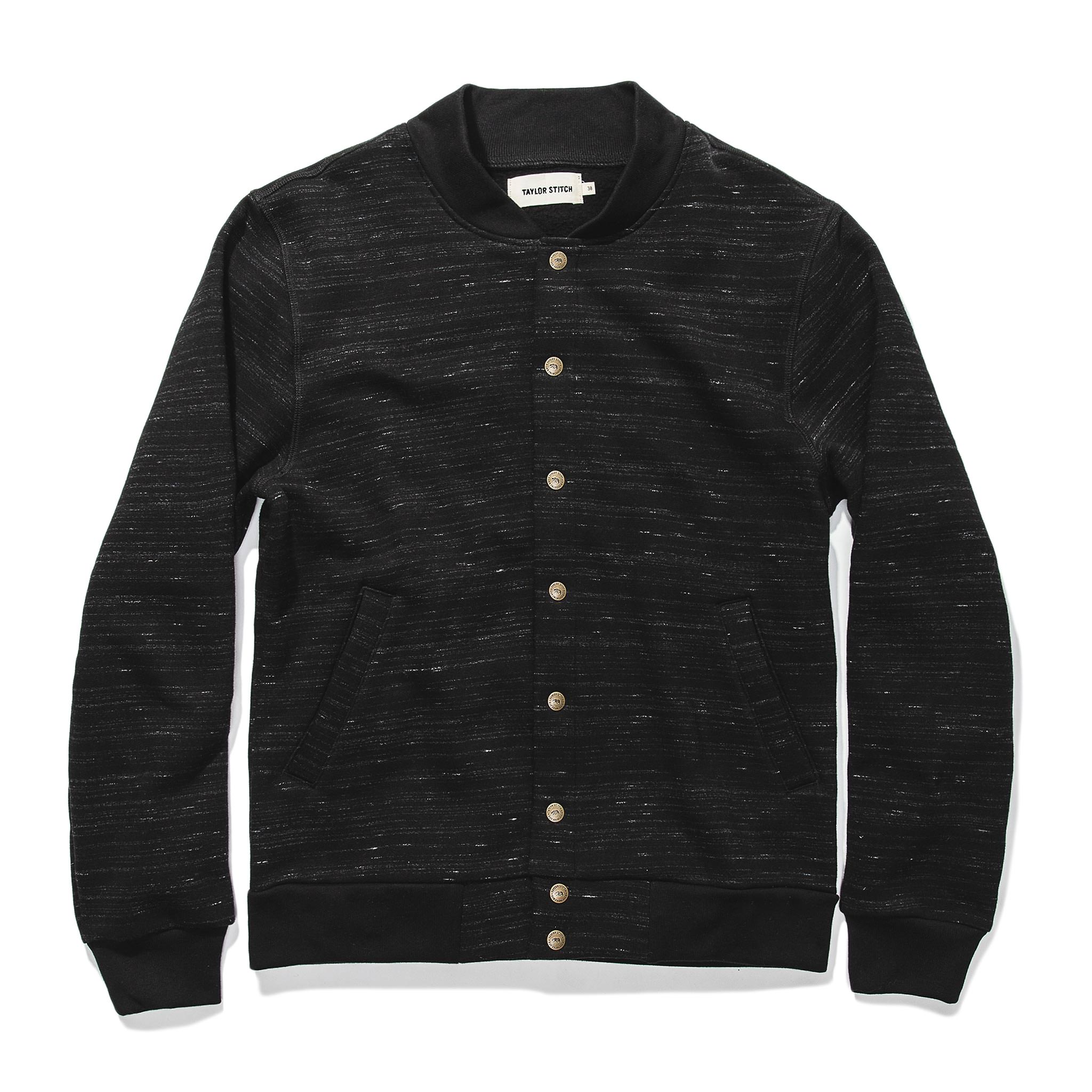 The Bomber in Black Fleece: Featured Image, Outerwear by Taylor Stitch