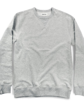 The Crewneck Sweatshirt in Heather Grey French Terry: Featured Image, Knits by Taylor Stitch
