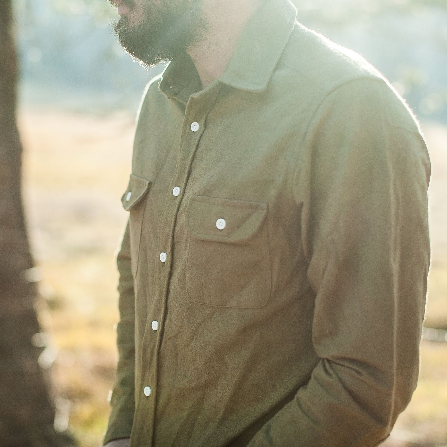 The Yosemite Shirt in Olive Drab: Alternate Image 1, Wovens by Taylor Stitch