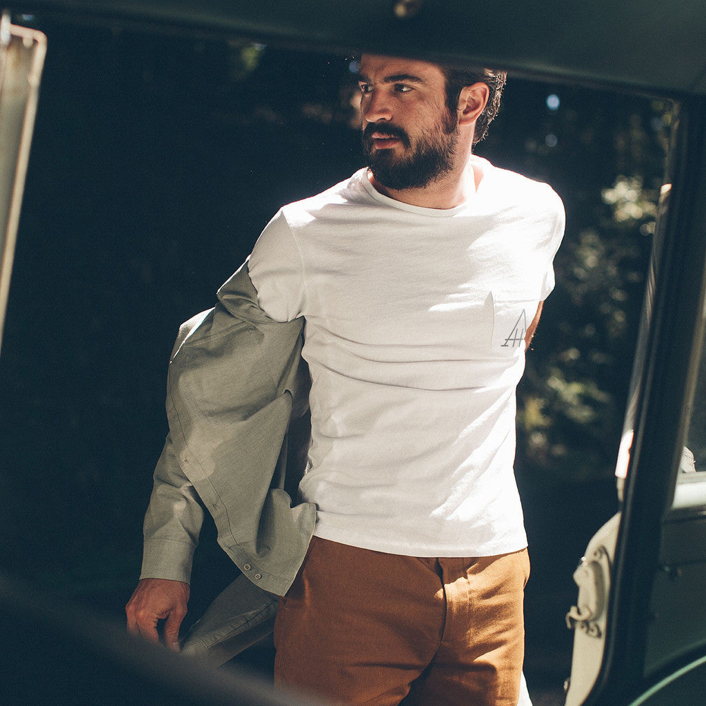 White Highway Tee: Alternate Image 2, Wovens by Taylor Stitch