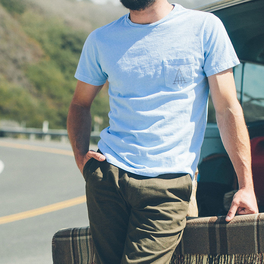 The Highway Tee in Dusty Blue: Alternate Image 3, Wovens by Taylor Stitch