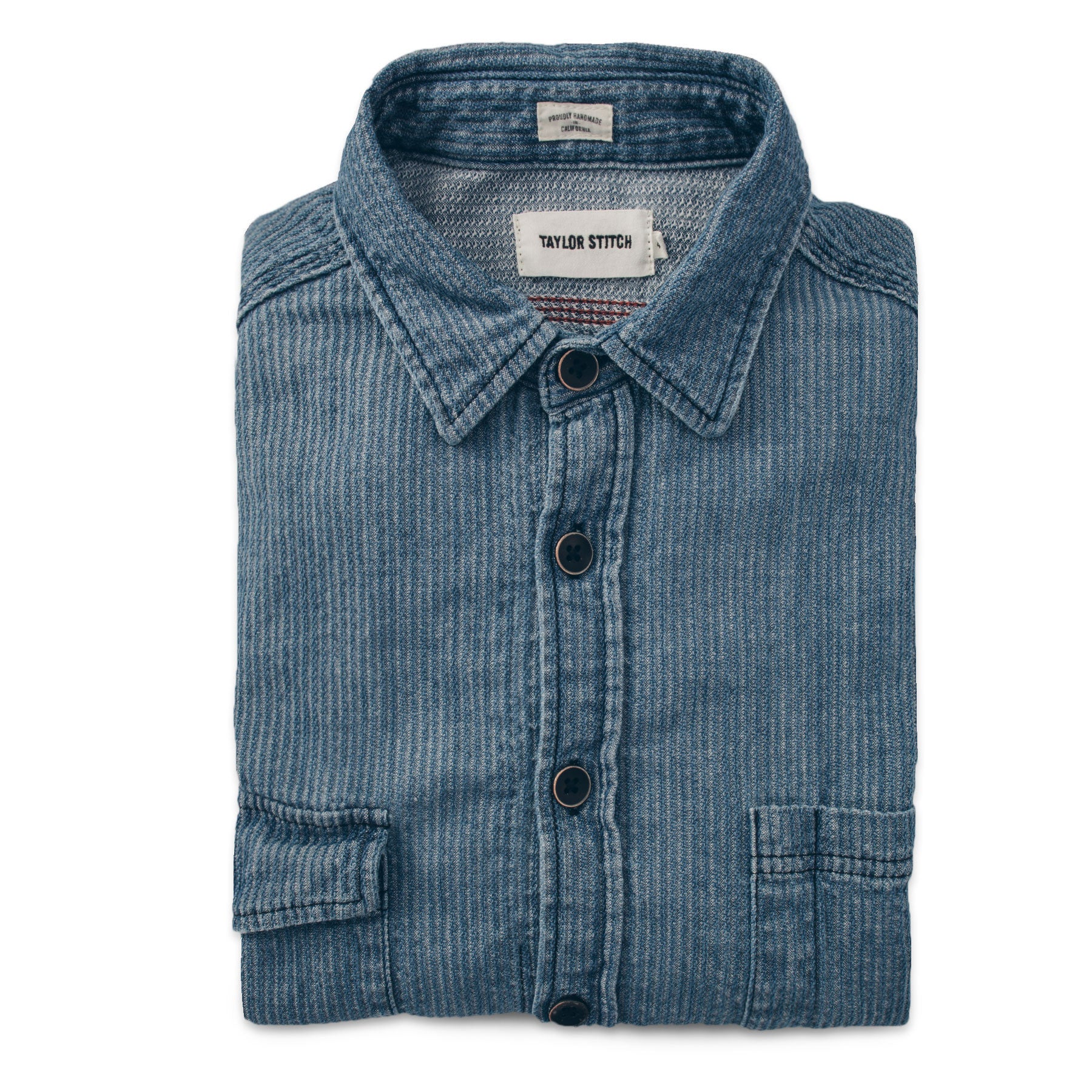 The Utility Shirt in Cone Mills Corded Indigo: Featured Image, Wovens by Taylor Stitch