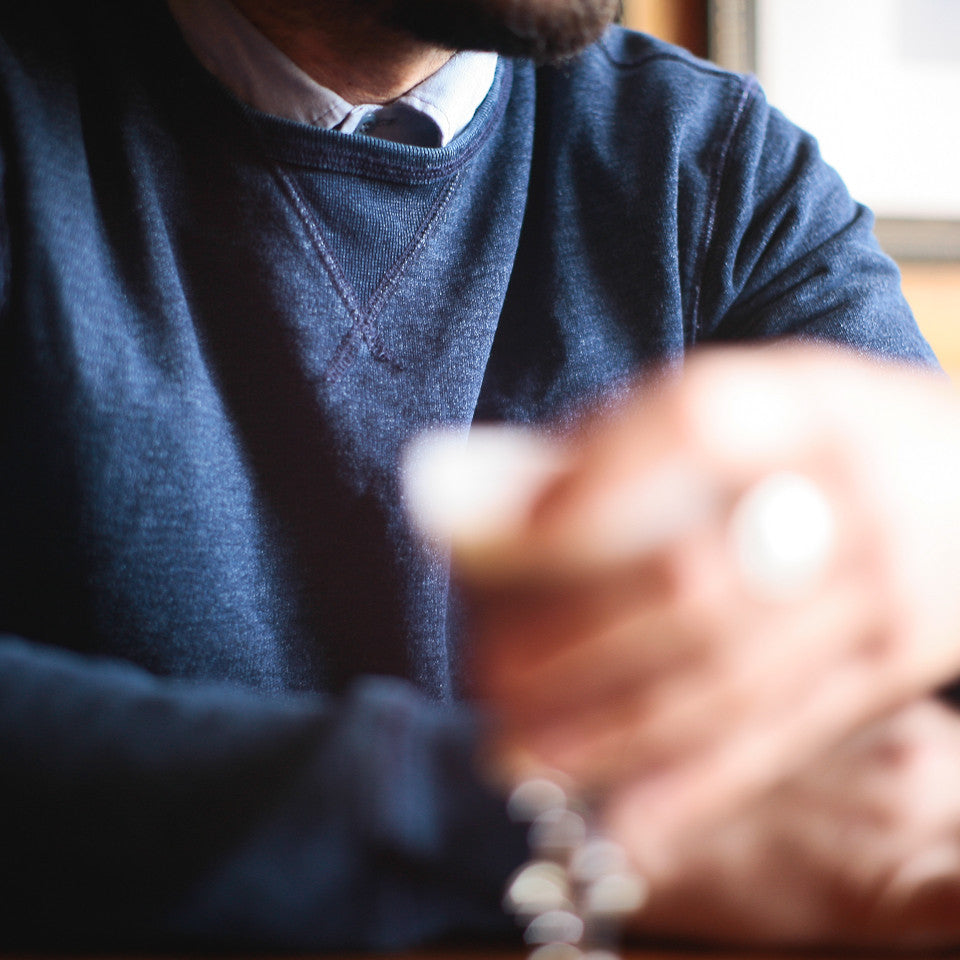 The Crewneck Sweatshirt in Sea Washed Indigo: Alternate Image 4, Knits by Taylor Stitch