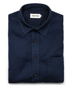 The California in Indigo Dobby: Featured Image, Wovens by Taylor Stitch